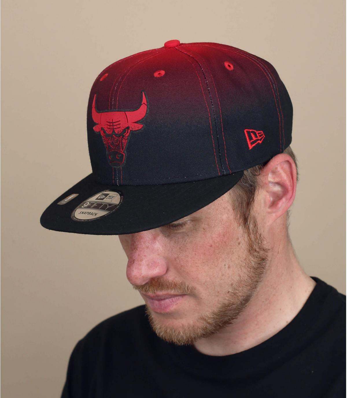 Bulls cap rood zwart Snapback Back Half Series Bulls 950